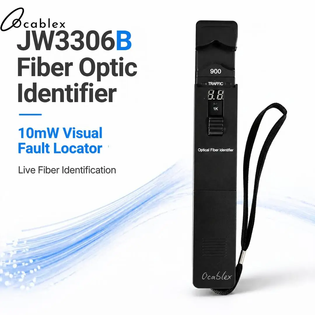 Joinwit JW3306B Live Fiber Optical Identifier 10mw Visual Fault Locator Fiber Optic Identifier Metal Black Color