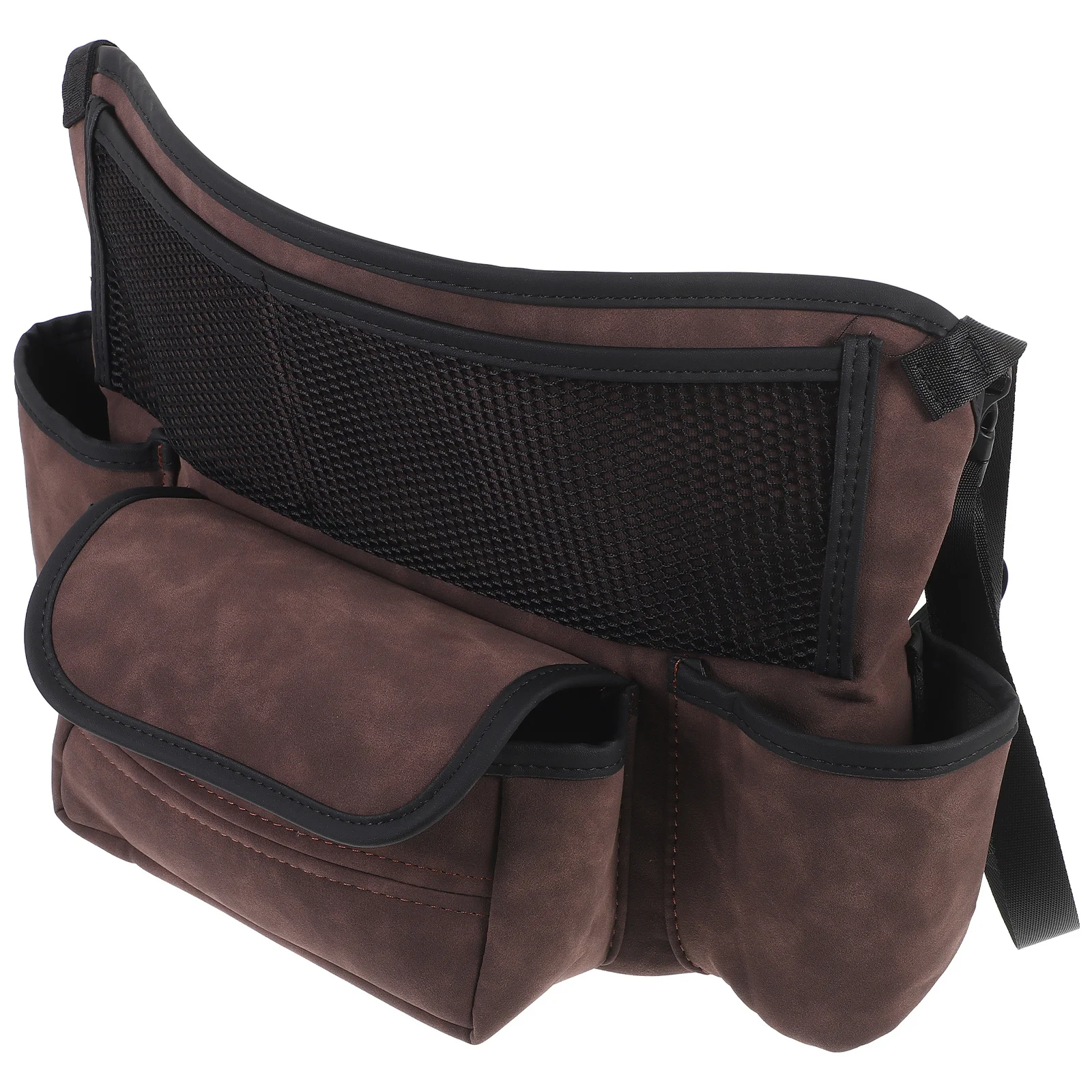 حقيبة تنظيم شبكية لتخزين السيارة، جيوب متعددة من البولي يوريثان، تصميم أنيق، سهل التركيب بين المقاعد، تحافظ على مرتبة السيارة #5