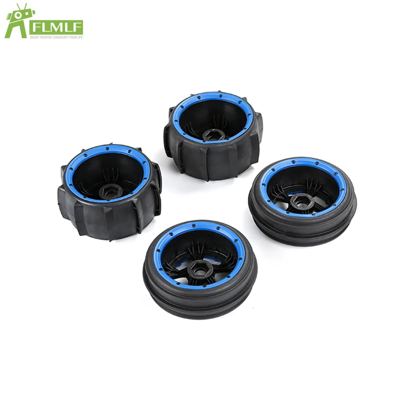 Gomma sabbia pneumatico anteriore posteriore Desert Wheel Tire Assembly con Kit anello Beadlock per 1/5 HPI ROFUN ROVAN KM BAJA 5B SS Rc ricambi auto