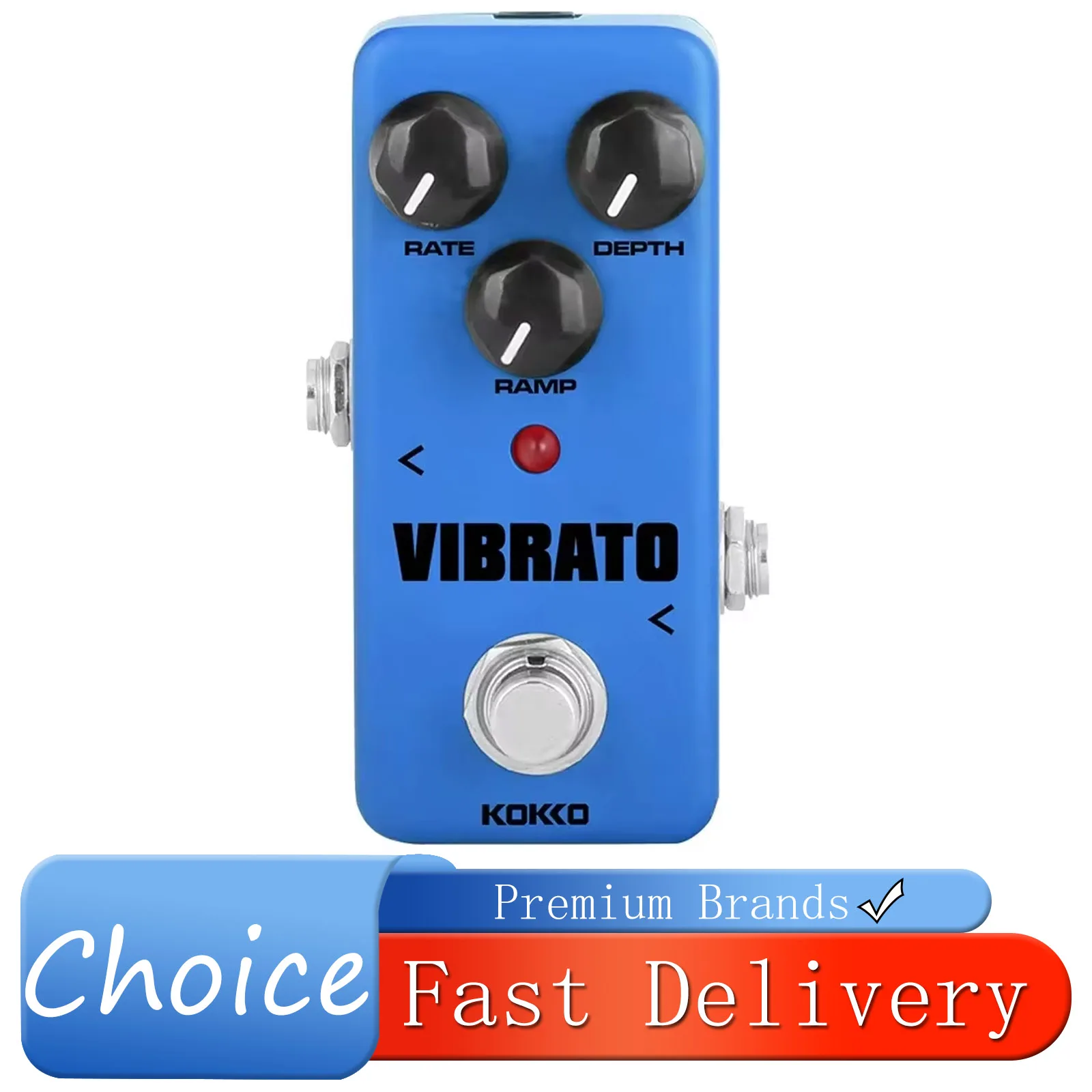 

KOKKO Vibrato Mini Tremolo Electric Guitar Effect Pedal FVB2 True Bypass Effect Full Metal Shell Guitar Pedal Guitar Accessories