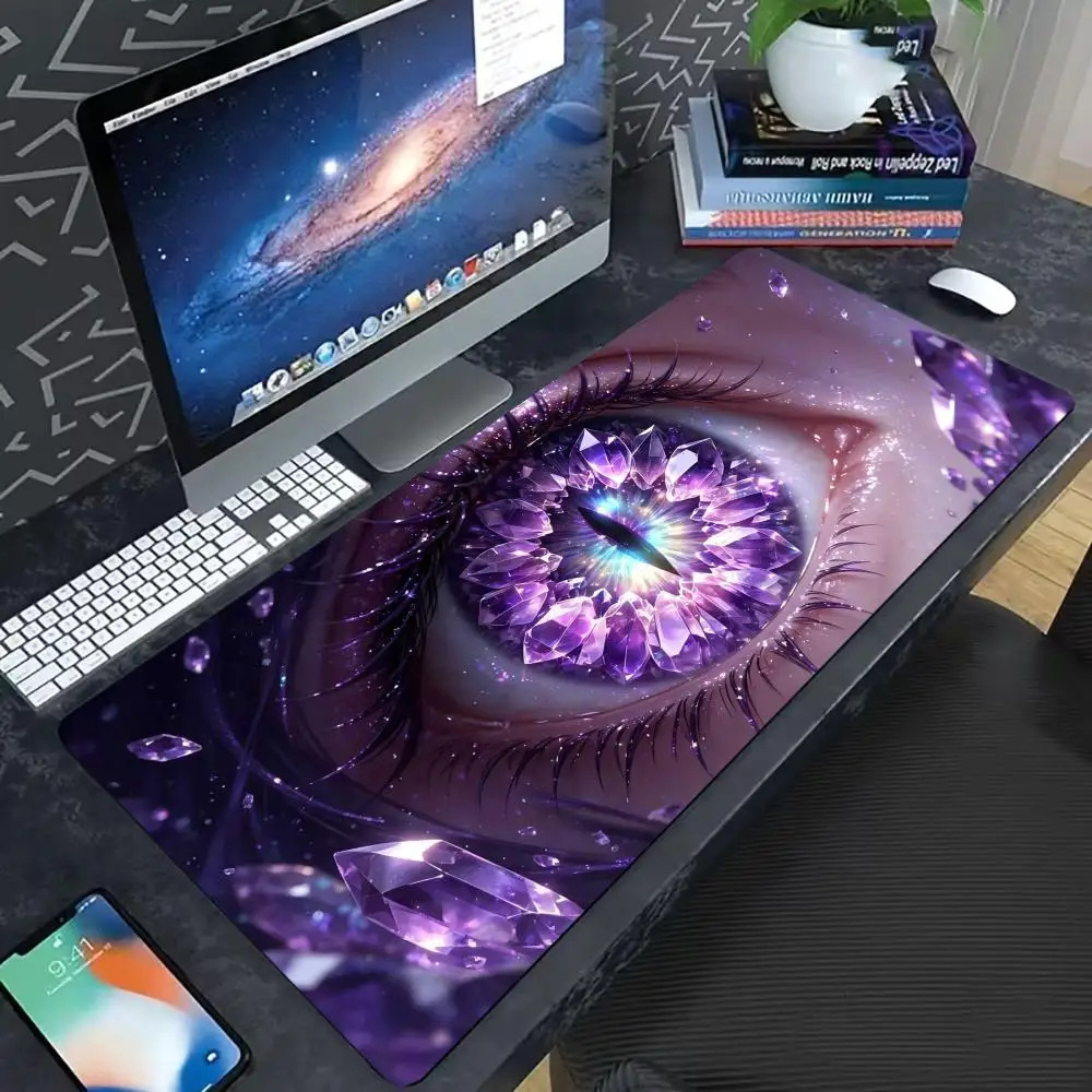 Mystic Galaxy Eye Pattern Big Mouse Pad Large size mouse pad xxl rubber keyboard mouse carpet anti-slip gamer  mouse pad Laptop
