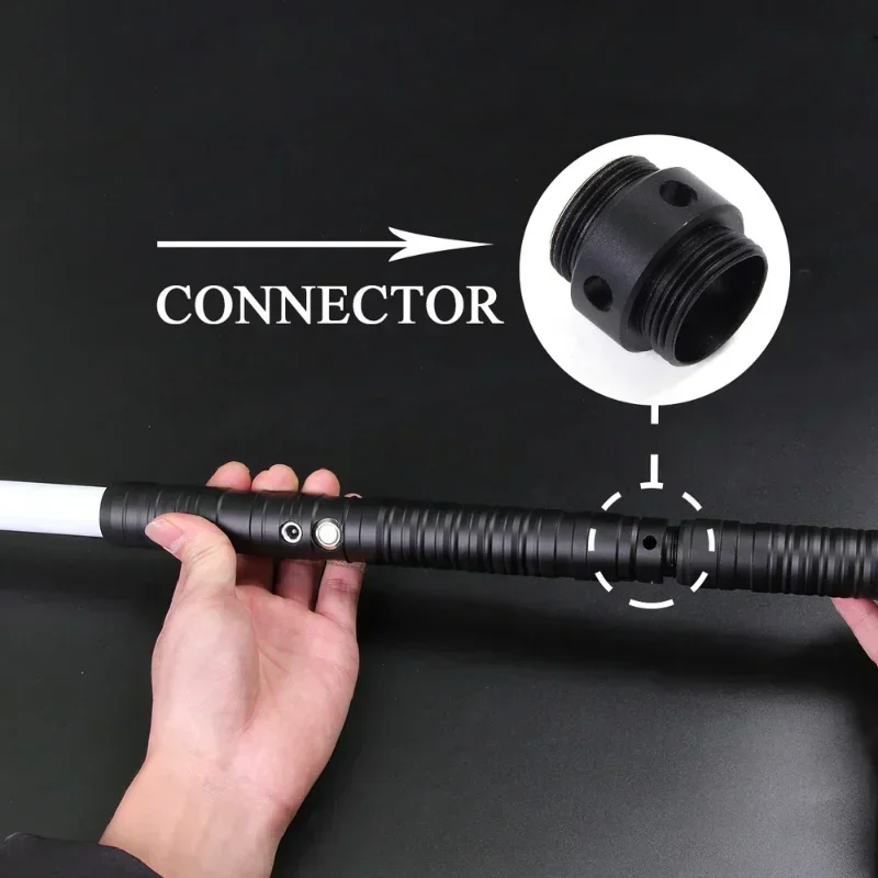 

Двусторонний световой меч RGB, 7 цветов, светодиодный лазерный меч, два в одном, переключаемый звук Sabre, цельнометаллическая ручка, подарок для косплея