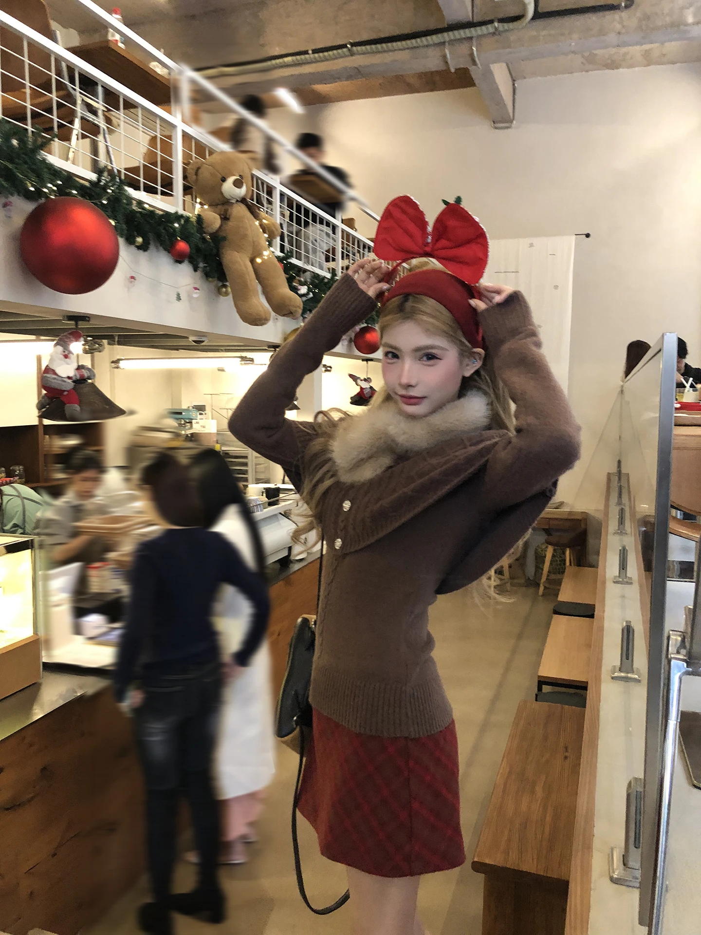 

Красная клетчатая юбка-трапеция с запахом для женщин, осенне-зимняя новинка, повседневная, простая, с низкой талией, из полиэстера