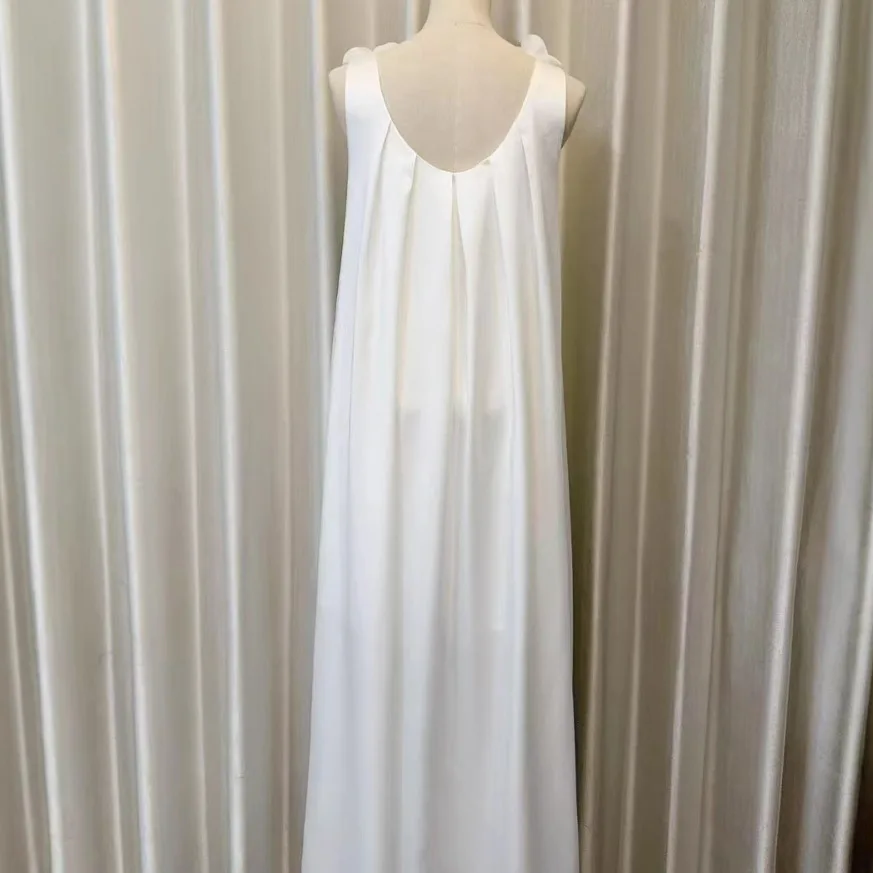 แฟชั่นผู้หญิงใหม่ชุดราตรี Elegant 3D ดอกไม้แขนกุดหญิง Elegant Boho Maxi ชุด