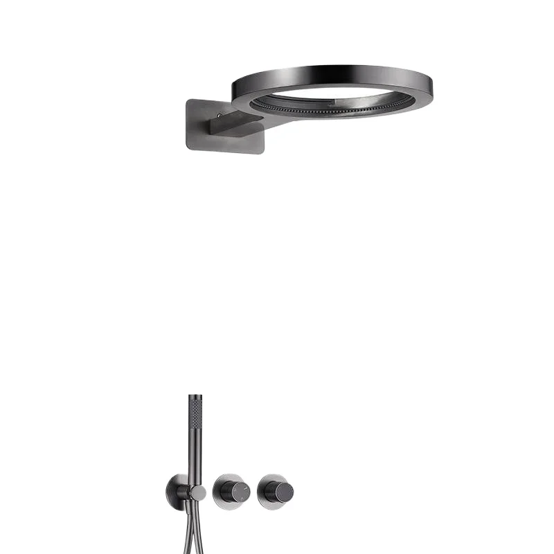 

Shower set Hotel engineering B & B household wall type hidden shower gun ash