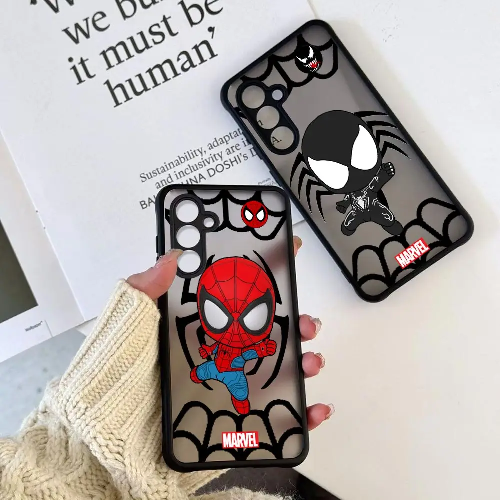 

Cartoon Baby Marvel Spider Man Venom Phone Case For Samsung Galaxy M62 M53 M52 M51 M32 M31 A17 A16 A15 A14 A13 A07 A06 A05 Cover