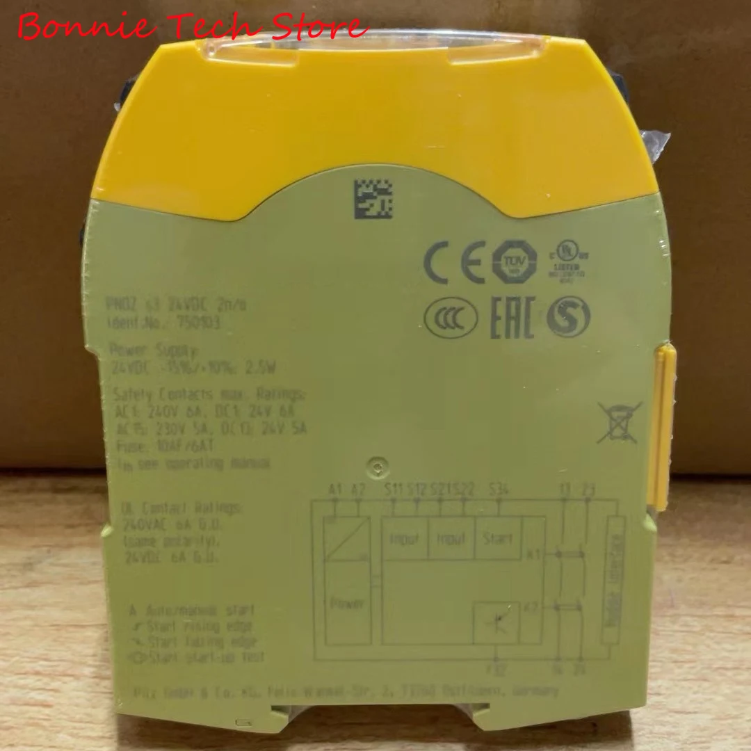 750103 for PILZ PNOZsigma safety relay (standalone), PNOZ s3 24VDC 2 n/o