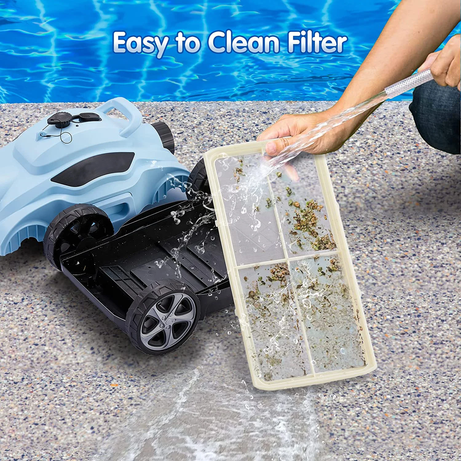 Accesorio de natación automático para piscina montado en la pared, limpiador robótico, Robot de succión, limpiador automático para piscina