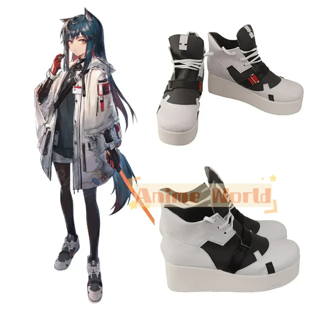 

Arknights Texas Winter Black Cosplay Shoes Custom Made Halloween Carnival Party Props