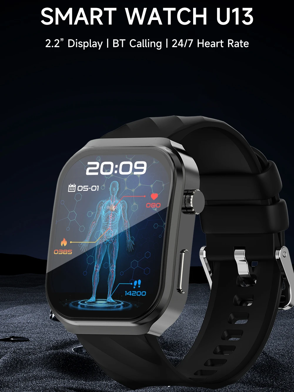 3D Flexible 2.2 Inch Screen Rotating Crown Bluetooth Call Smart Watch 100+ Sport Modes DIY Watch Face Smartwatch 2025 New