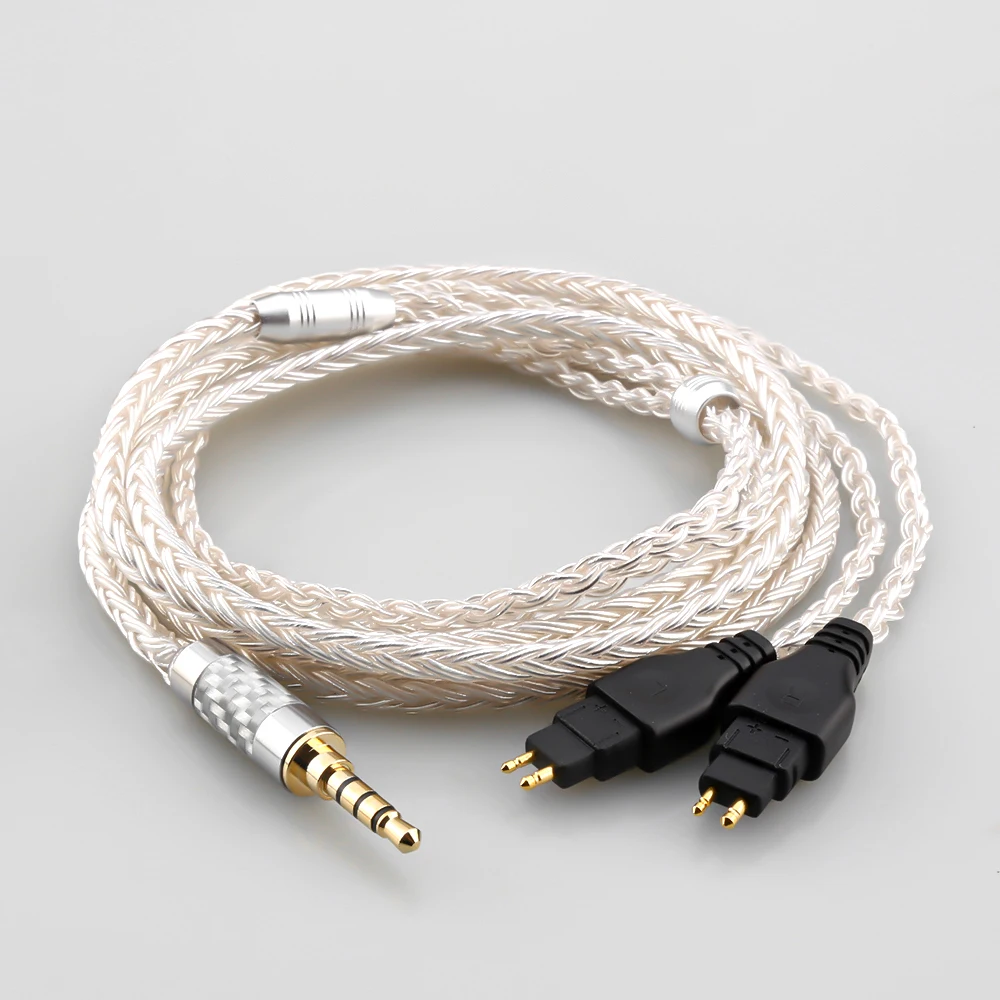 audiocrast 16 Kerne 99 % versilbertes 2,5 mm 3,5 mm symmetrisches XLR-Kopfhörerkabel für Sennheiser HD580 HD600 HD650 HDxxx HD660S HD58x HD6xx 8