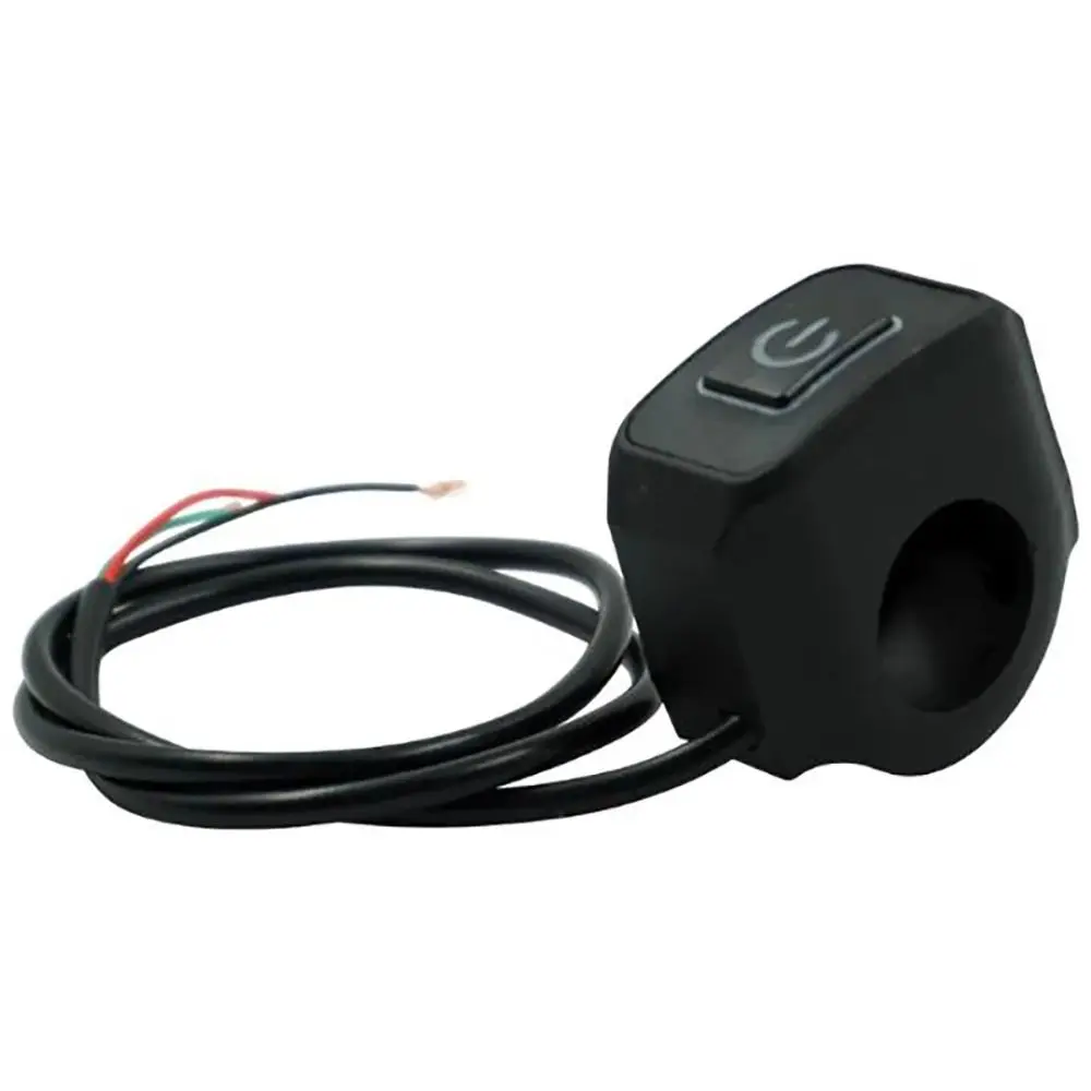 1Pcs Headlight Horn Control Motorcycle Handlebar Switch ON OFF Buttton Waterproof Modified Switch with LED Light Handlebar Mount