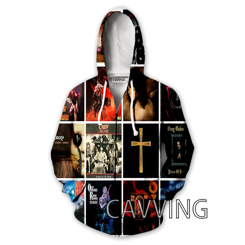 OZZY OSBOURNE Zipper Hoodies 3D Print Men Woman Zip Up Hooded Sweatshirts Hoody Oversized Tracksuit Man Cosplay Coat