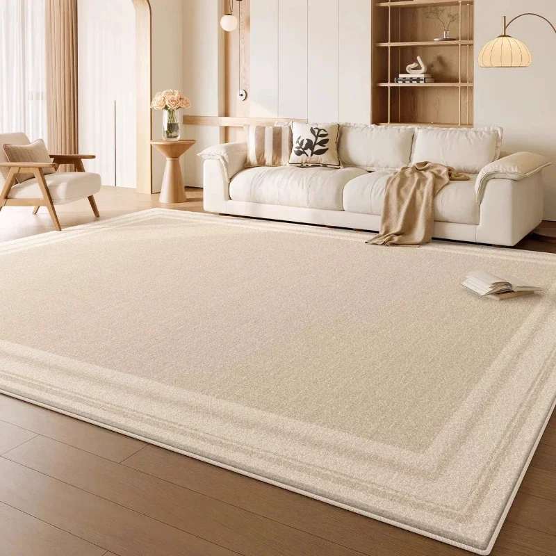 Cream Style Carpets for Living Room Large Area Bedroom Decor Plush Carpet Fluffy Soft Study Floor Mat Thick Washable Bedside Rug