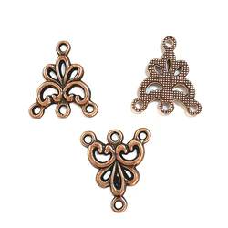 30pcs 19*16mm Dull Copper Tone Craftedflower Connectors H2181