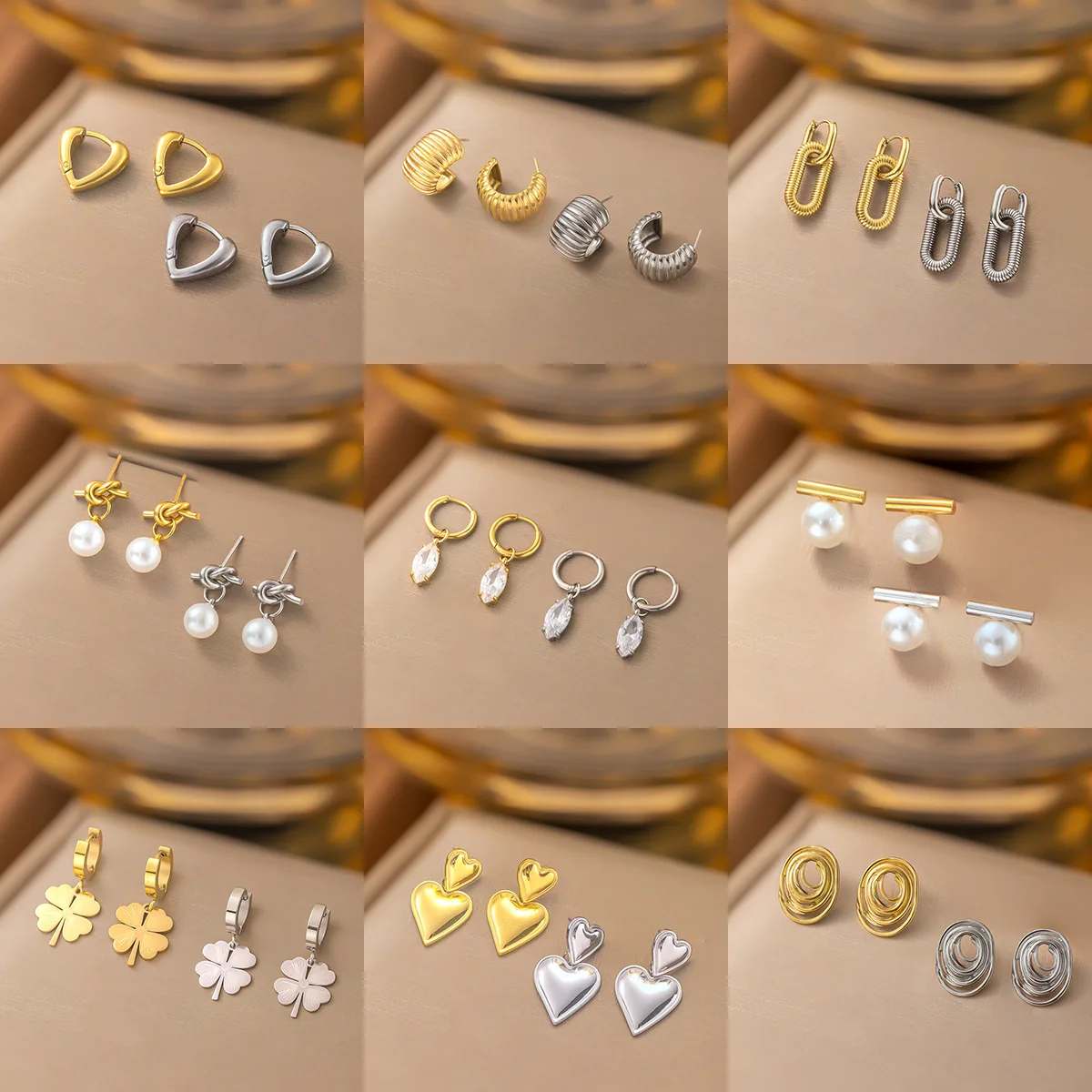 2025 Stainless Steel Earrings With Pearl Heart Charm Hypoallergenic Minimalist Elegant Ear Studs Trending Versatile Jewelry