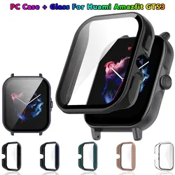 Case + Tempered Glass For Amazfit GTS 3 Cover Screen Protector Frame Anti-scratch Shell For Huami Amazfit GTS3 Watch Accessories