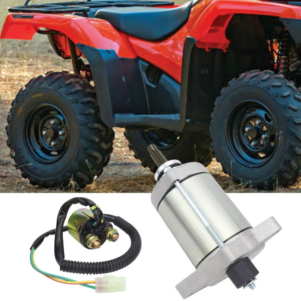 

Starter Motor with Solenoid Relay accessories For Honda Rancher 420 TRX420FA 2009-2019 31200-HP5-601 31200-HR0-F01 18921N