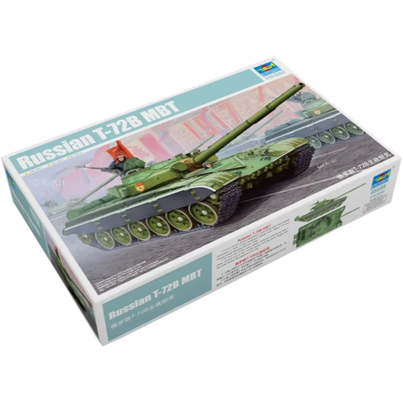 Trumpeter 05598 1/35 Russian T-72B MBT Main Battle Tank Military Children Handcraft Assembly Plastic Toy Model Building Kit