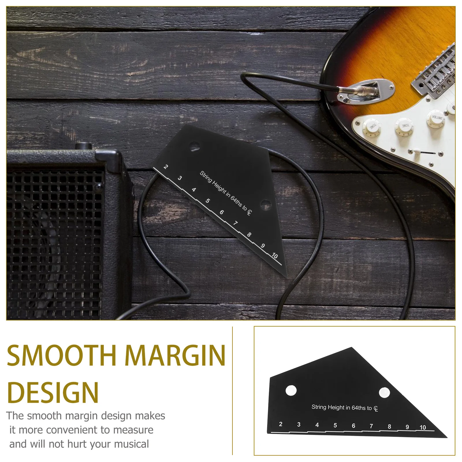 

Guitar String Ruler Action Gauge Measuring Tool Electric Bass Professional Guitar Setup Accessories String Height Adjustment