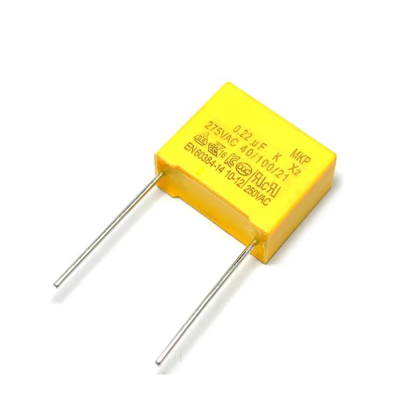 10pcs X2 Safety capacitor 15mm 275VAC 275V 0.022UF 0.047UF 0.1UF 0.15UF 0.22UF 0.33UF 0.47UF 0.68UF 1UF Polypropylene film