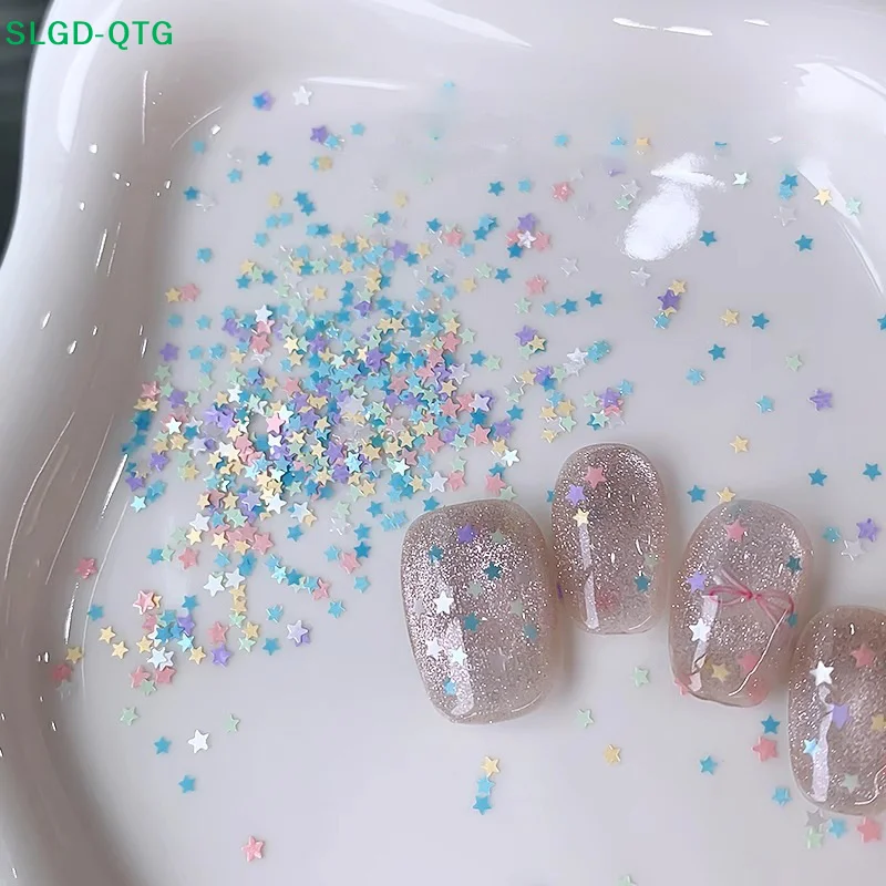 Hot Hot sale 1Box Cute Star Shape Macaron Color Nail Glitter For Nail Art Nail Charm Decoration Accessories Nail Art DIY