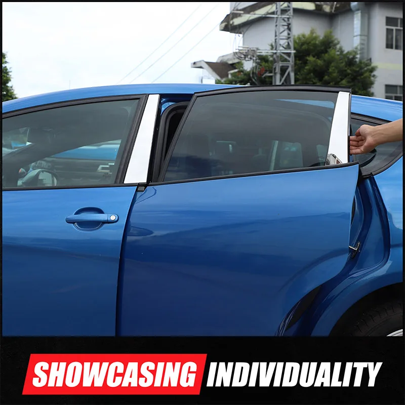 For SEAT Leon León Mk2 1P 2008-2012 Stainless Steel Car Window Center Pillar Trim Strip Body Bright Strip Car Accessories