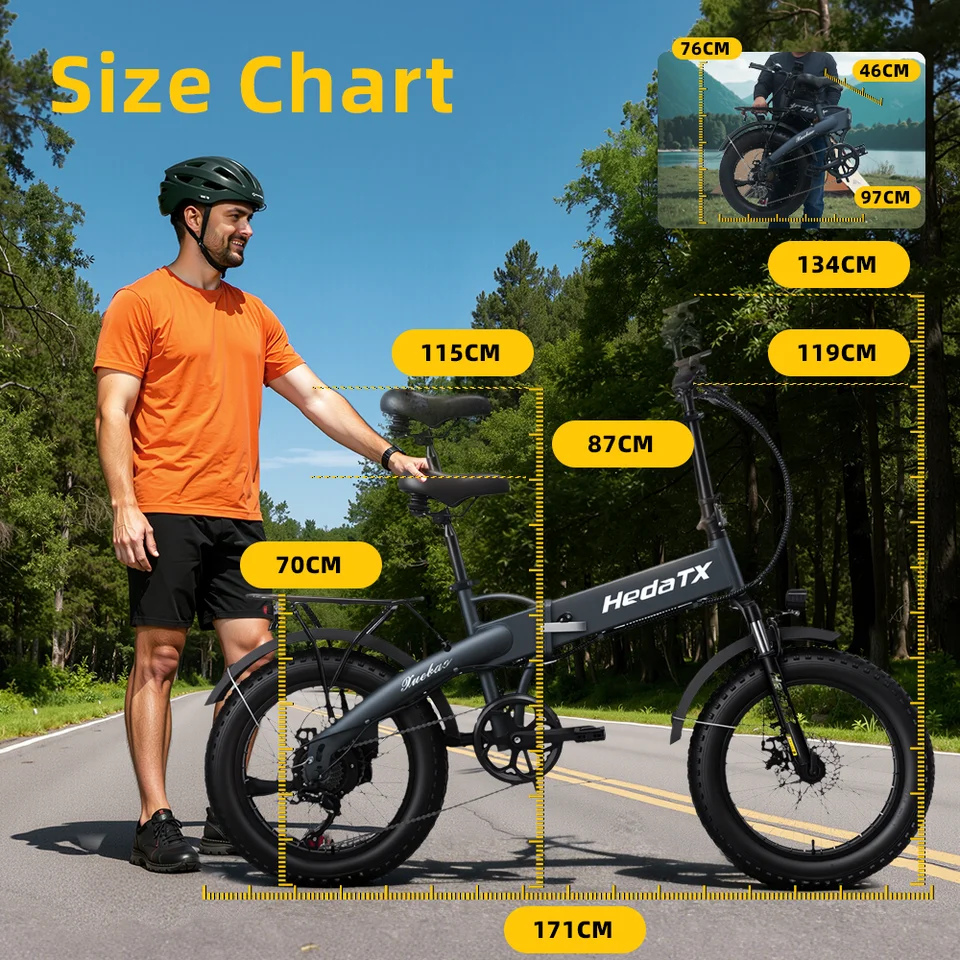 Foldable peak 750W Motor Off-Road Electric Bike 48V 13AH Lithium Battery 45km/h E-Bike 20 inch tire Mountain Electric bicycle image 5
