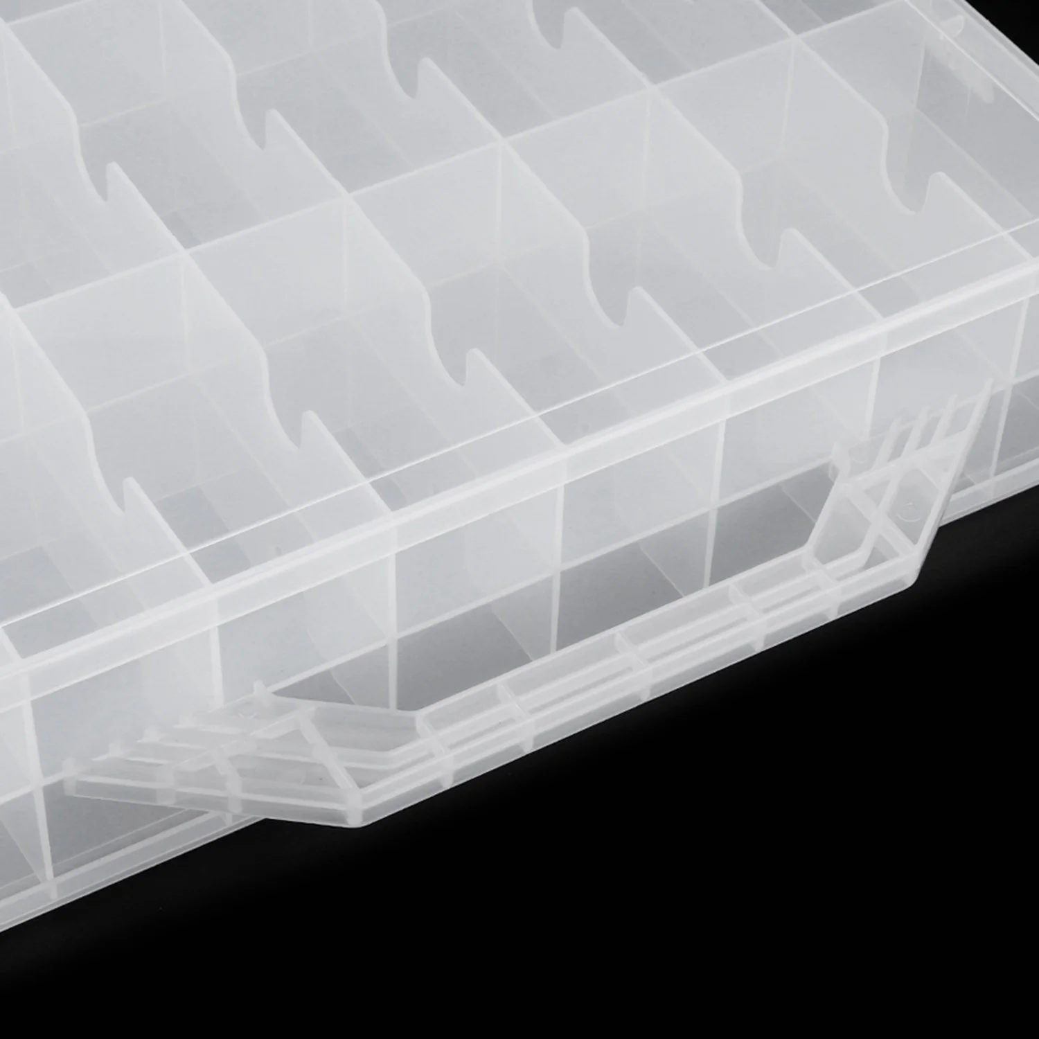 

AS94-48 Cells 2 Layer Nail Polish Organizer Portable Clear Nail Supplies Needlework Storage Box Adjustable Storage Case