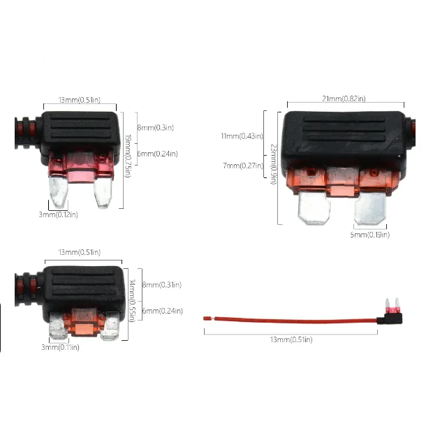 12-24V 5A 10A 15A 20A Car Fuse Holder Additional Circuit Adaptor Mini Micro Standard Blade Fuse Simple Safety Device