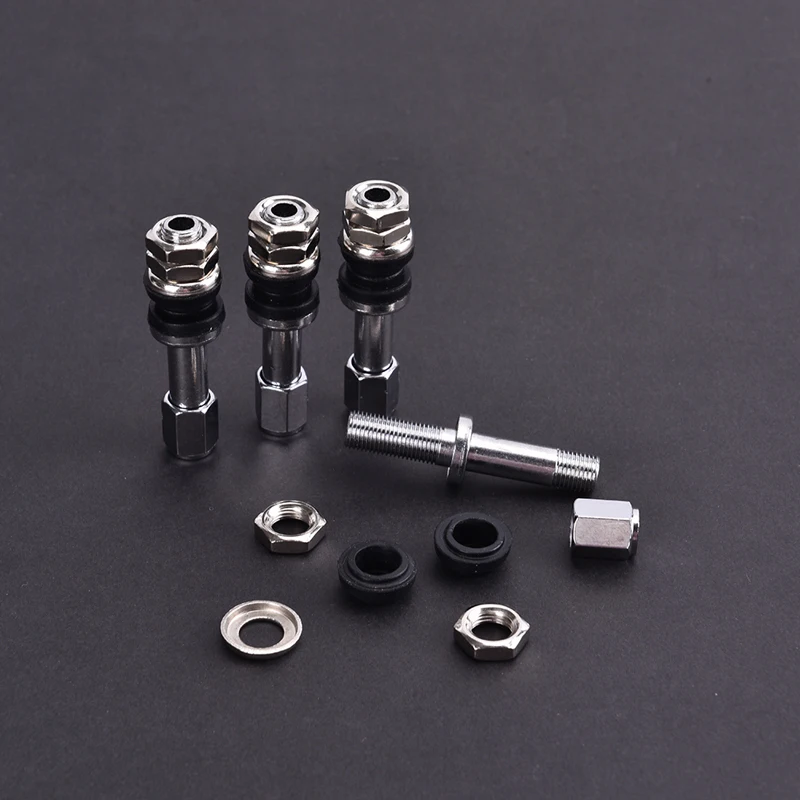 4pcs Stainless Steel TR48E Bolt-in Car Tubeless Wheel Tire Valve Stem Dust Cap Cover for Motorcycles Scooter Moped Bicycle Rims