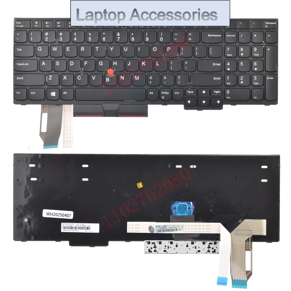 

Сменная клавиатура США для ThinkPad E580 E585 E590 E595 L580 L590 T590 FRU 01YP560 01YP640 01YP720 P52 P72