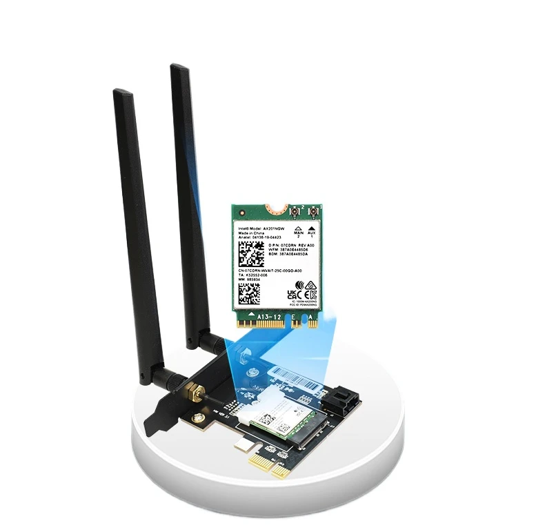 IntelAX210 AX200 9260AC 8265AC настольная беспроводная сетевая интерфейсная карта PCIE WiFi6 Bluetooth 5.3