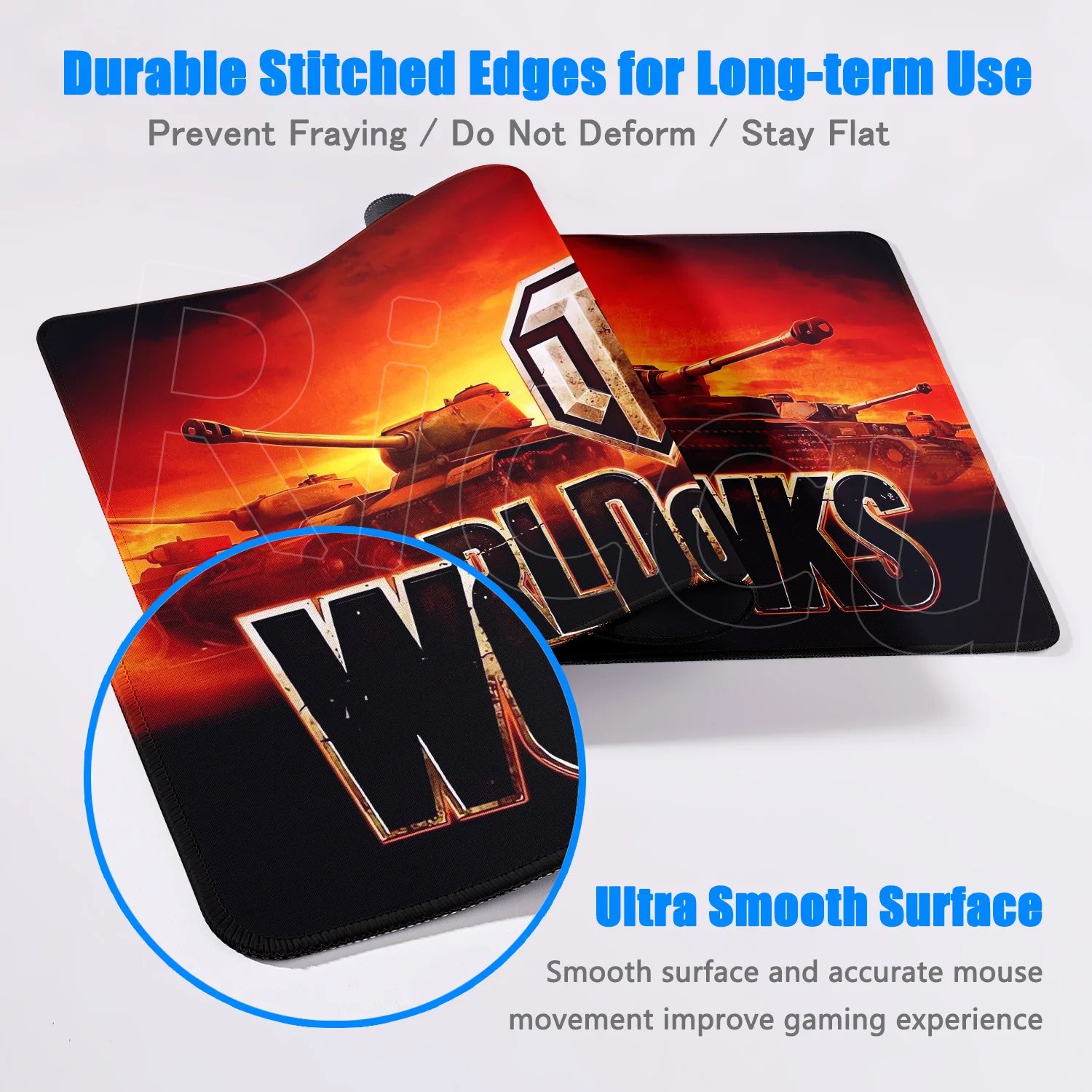 HD World of Tanks マウスパッド アニメ マウスパッド プレイマット デスクマット ゴム製 滑り止め XXL ノートパソコン キーボード マウスパッド PC ゲーミングアクセサリー