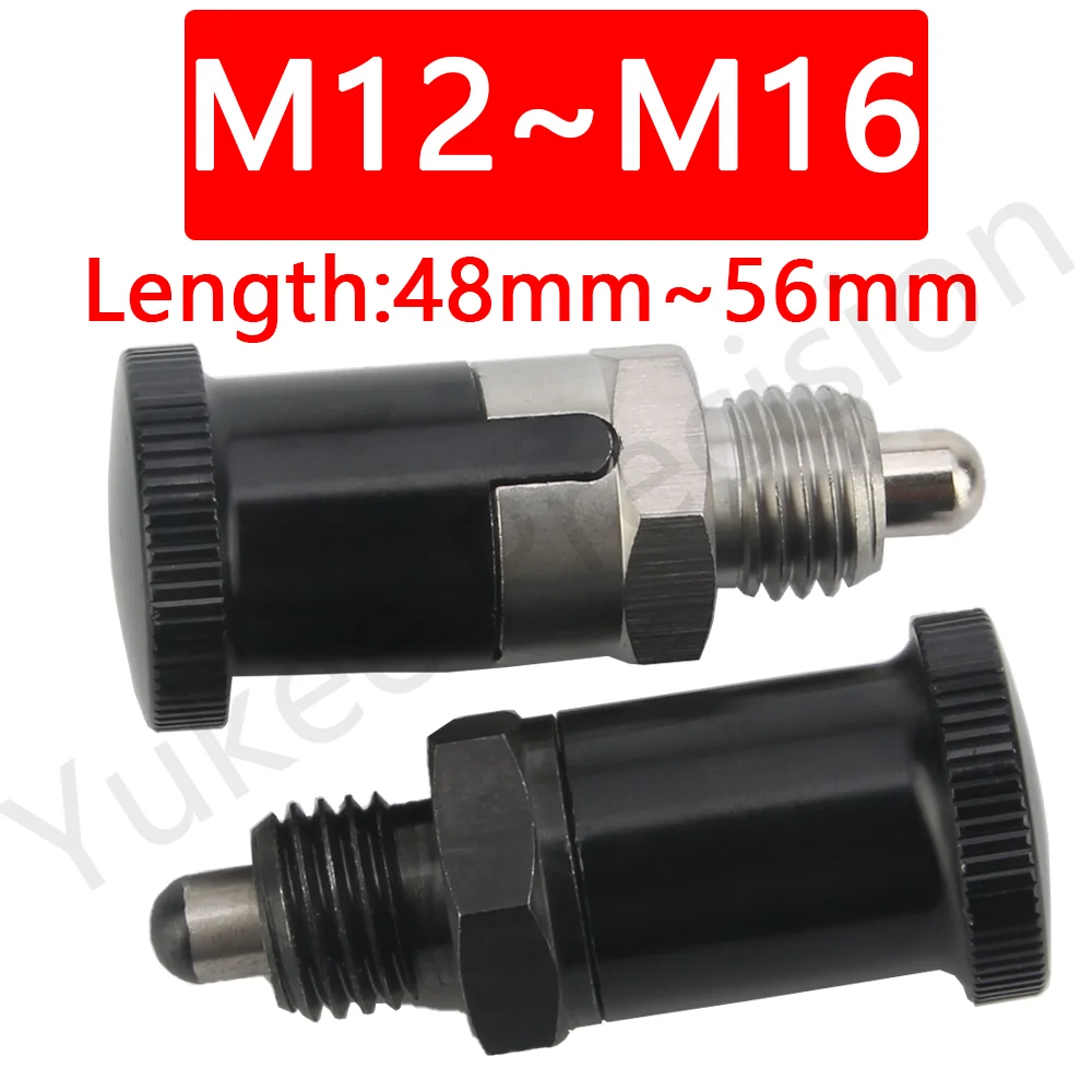 

1pcs M12 M16 Indexing plunger Self-locking Knob Plunger Fixed Position Dowel Spring Indexing Pin Locking Spring Screw With Nut