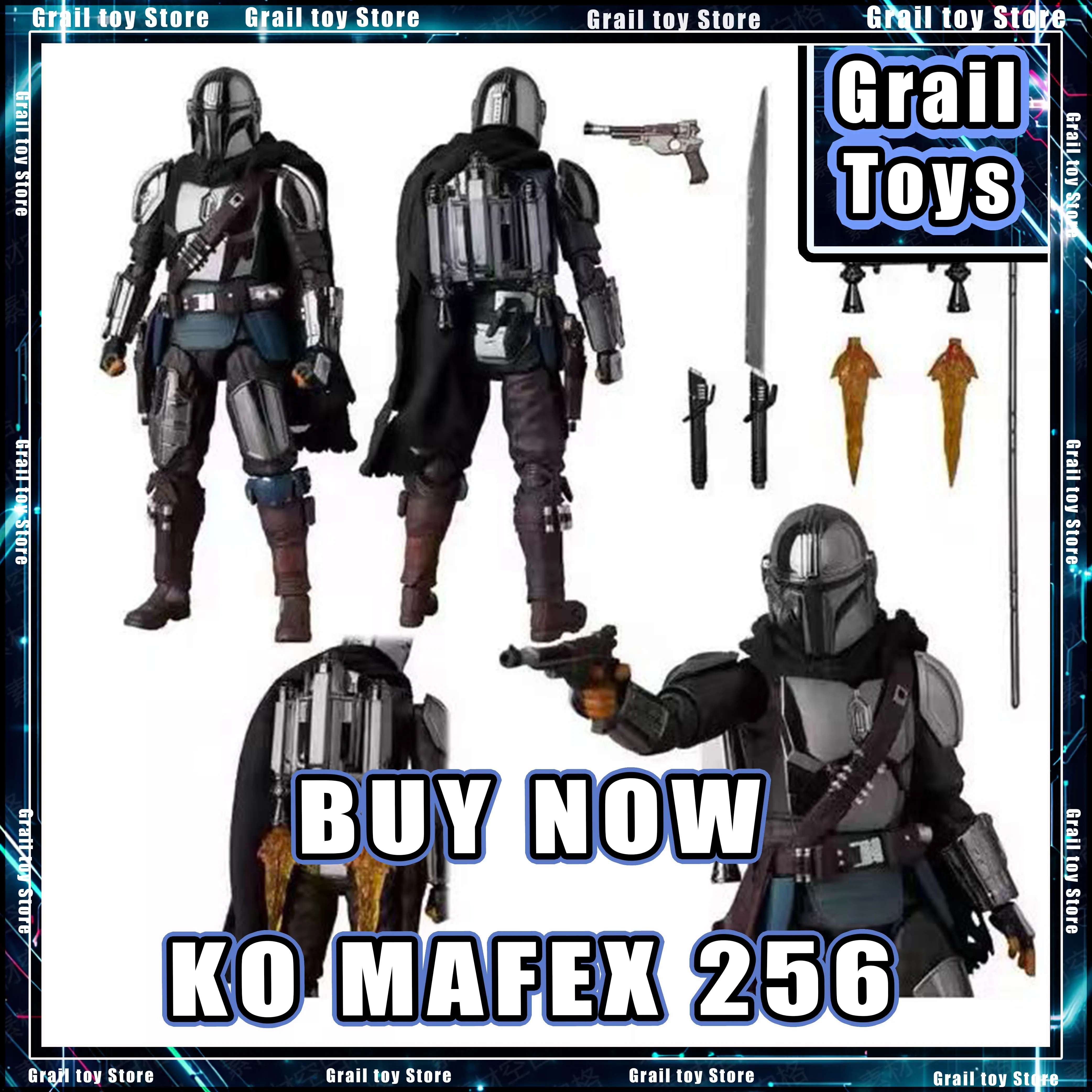 Nueva Figura KO Mafex 256, Electrochapada, Star Wars, The Mandalorian Versión 2.0, Figura de Acción, Juguete, Modelo, Estatua, Regalo