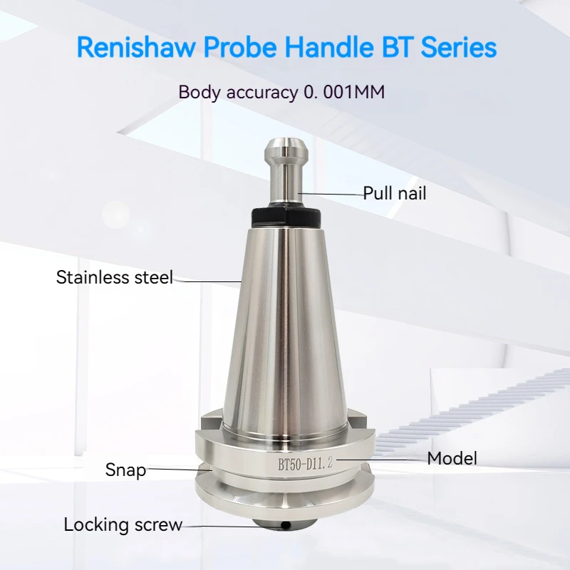 Stainless Steel CNC Probe Holder BT30/40/50 for Renishaw OMP40 OMP60 Wireless Probe Accessories