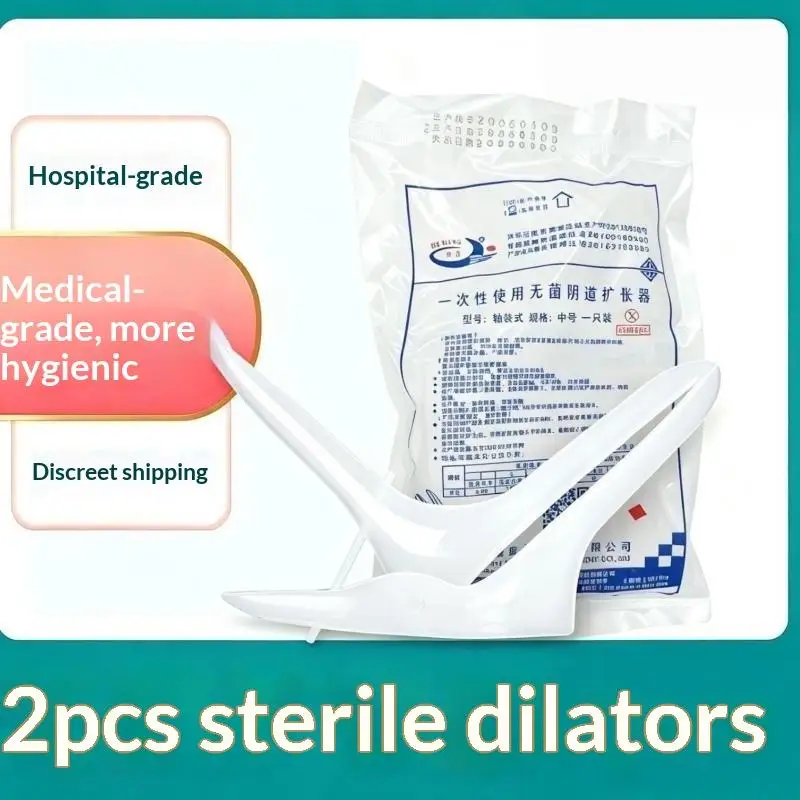 2Pcs Disposable Sterile Vaginal Speculum  Grade Material Individually Packaged For Gynecological Examinations