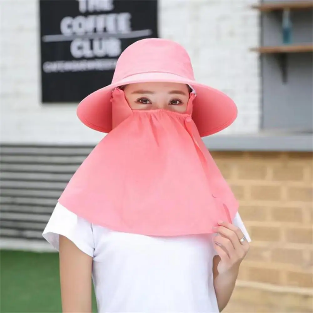 Sun Hat with Face Stylish Women's Brim Sun Hat for Outdoor Sun Anti uv Face Guard Tea Hat for Summer Beachwear Women