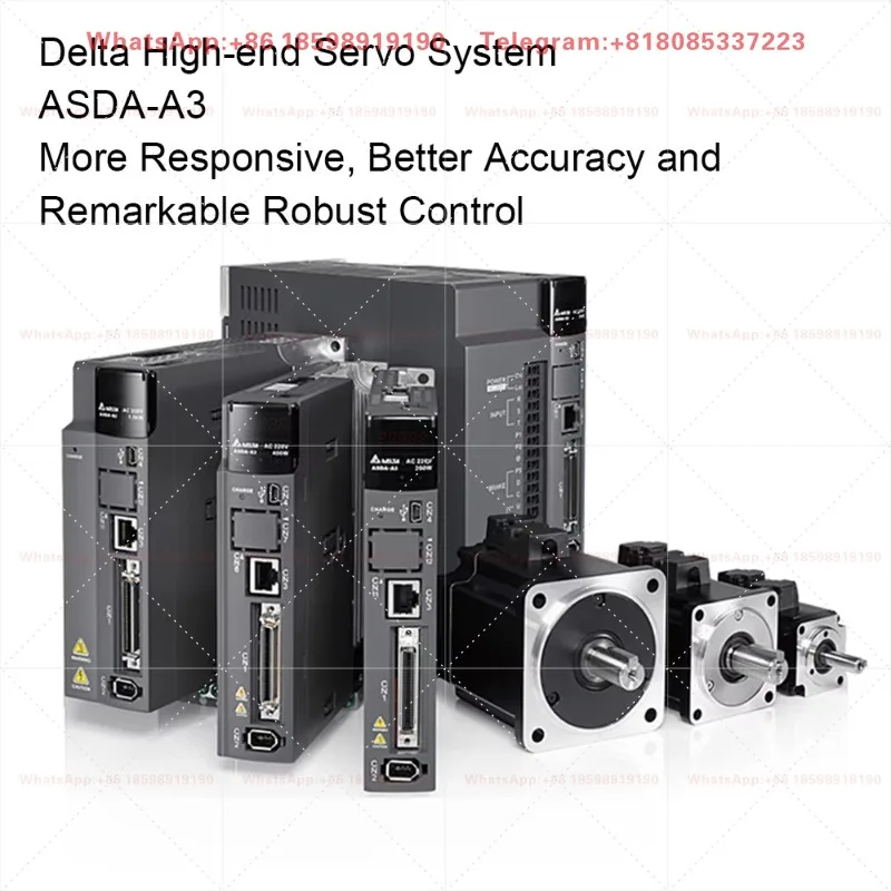 A3 220V AC Servo Motor Driver Kit 24Bit Absolute Encoder 100W-3KW 40mm-180mm Flange Motor Drive Pulse Input CANopen DMCNET