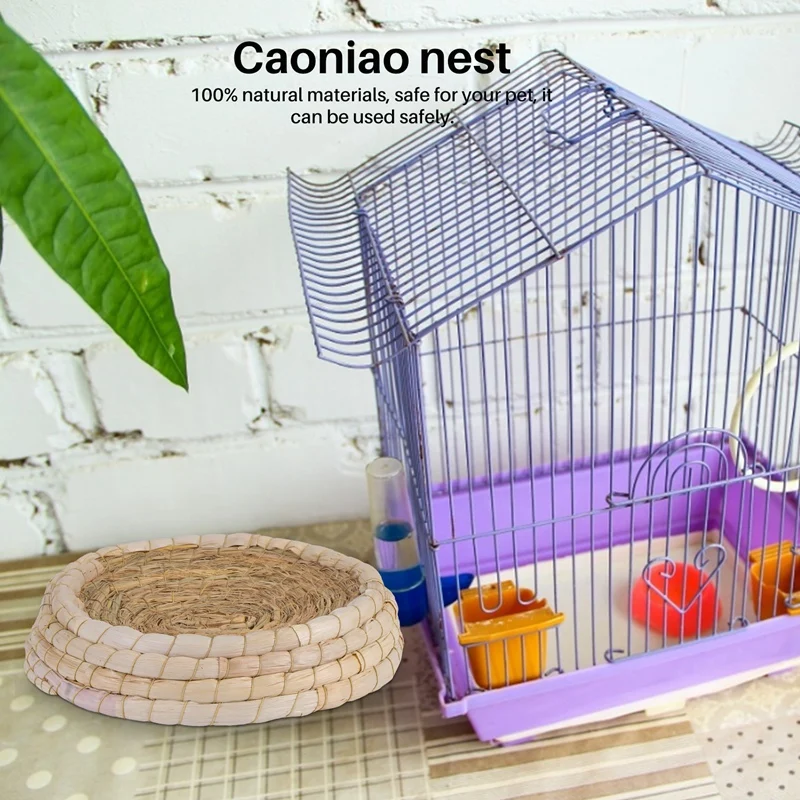 Handwoven Birds Nest Corn Leaves And Straw Incubation Bed Courtship Breeding House For Pigeon/Dwarf Rabbit/Bunny/ Dove/Hamster/