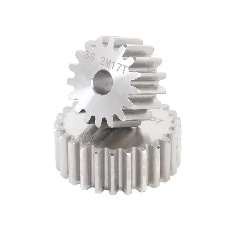 1pc Cylindrical Flat Gear 1Mod 12 Teeth-44 Teeth Pinion Spur Gear 304 Stainless Steel Metal Transmission Motor Gear