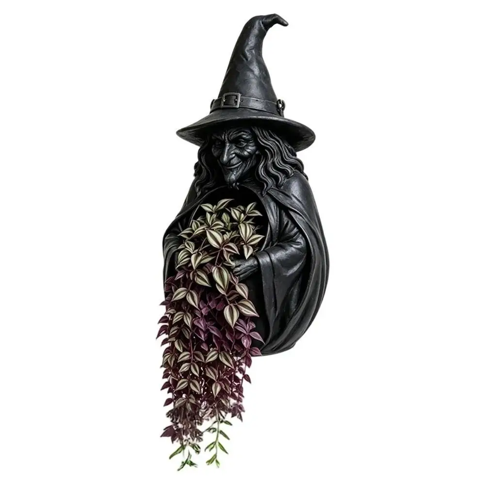 Creative Halloween Bat Shaped Flower Pot 3d Printed Cat Wall Plant Pot Bird Witch Garden Decorations Hanging Holder