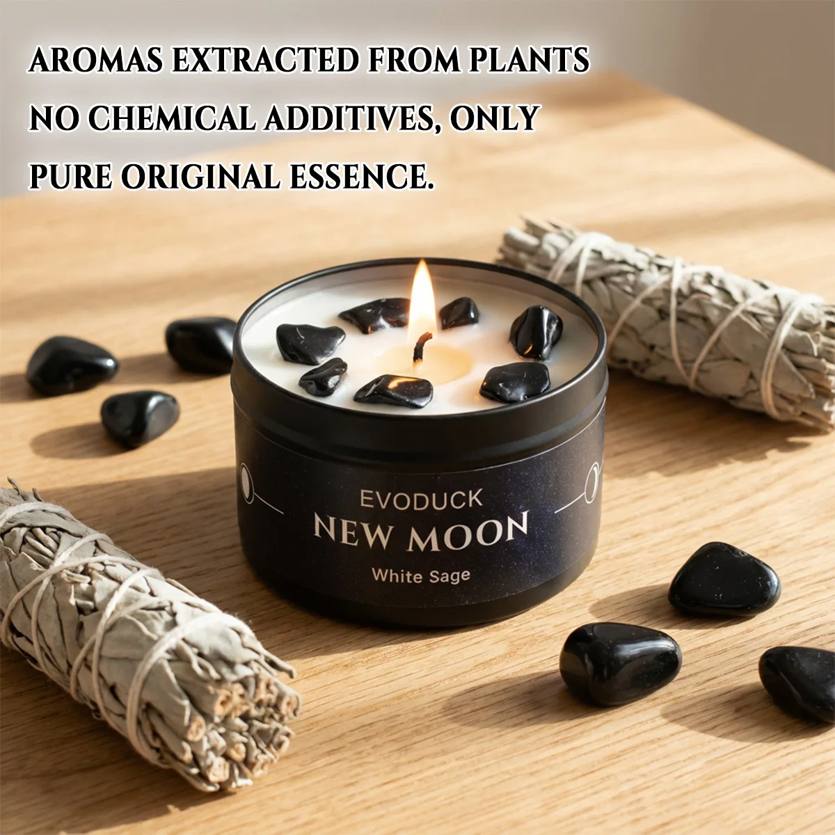 New Moon Crystal Energy Scented Candle