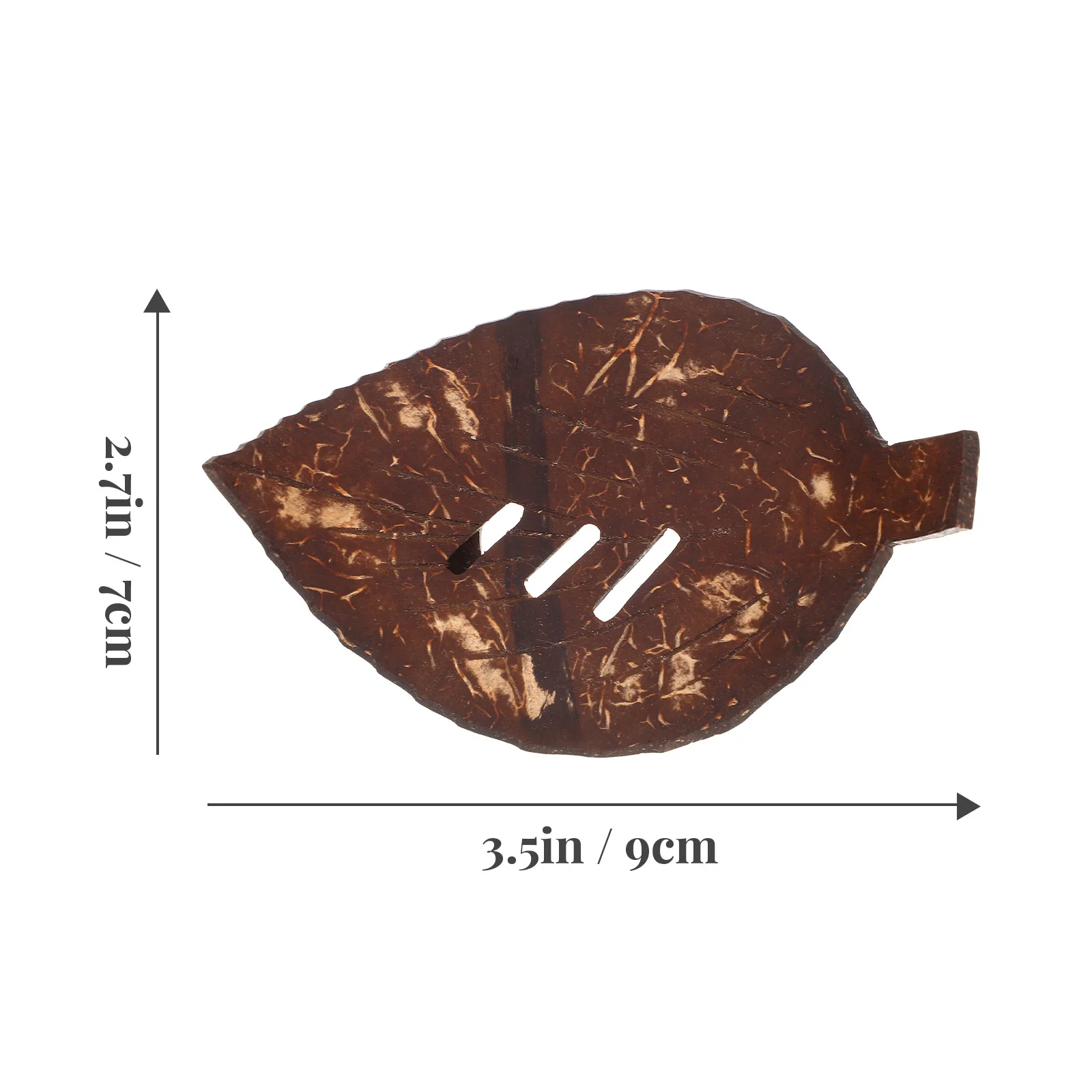 

Leaf Shape Coconut Shell Soap Box Manual Drain Design for Bath Home Use Strong Portable Stable High-Grade Space Saving