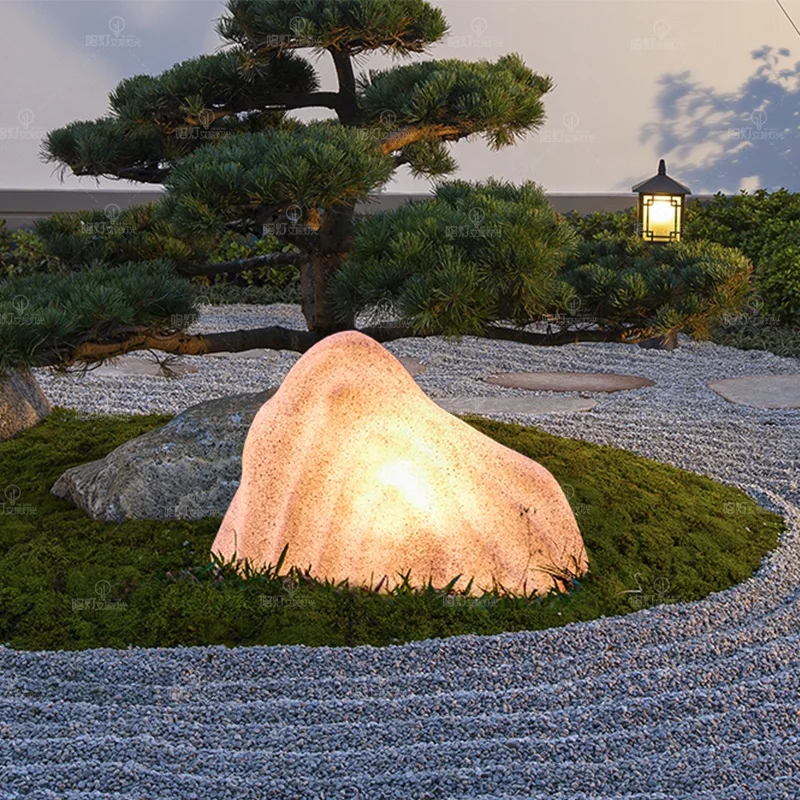 High Quality Solar Garden Decorative Landscape Light Outdoor Simulated Stone Light Waterproof Night Light Lawn Patio Path