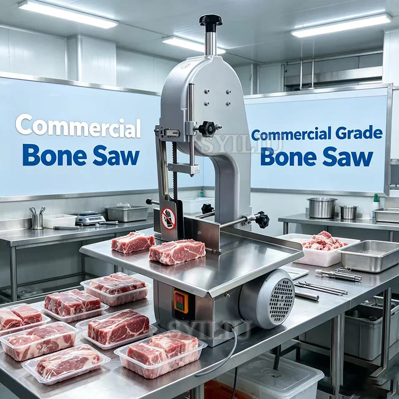 Desktop Commercial Electric Bone Sawing Machine Frozen Meat Bone Cutting Blade Trotter Ribs Fish Meat Beef Saw Machine