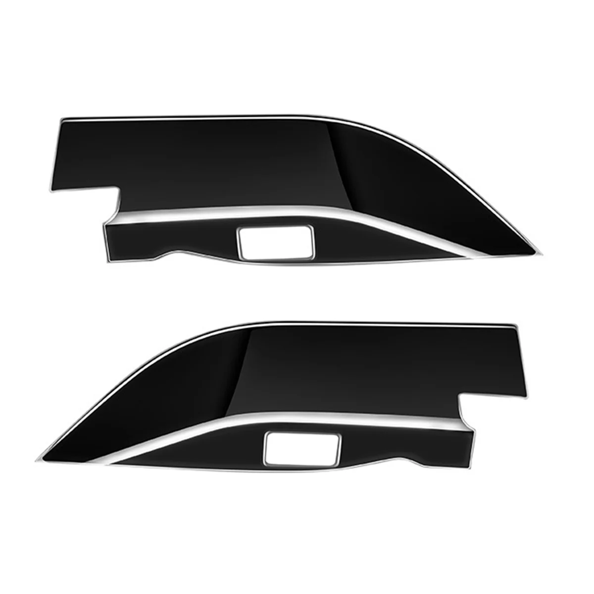 For Toyota Alphard/Vellfire 40 Series 2023 Bright Black Middle Door Armrest Window Lift Switch Cover Glass Control Cover