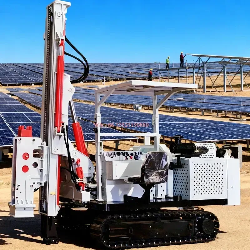 wmwmnu High Efficiency 91KW Drilling Machine with Engine Pump and Motor for Photovoltaic Panel Installation High Load Moment