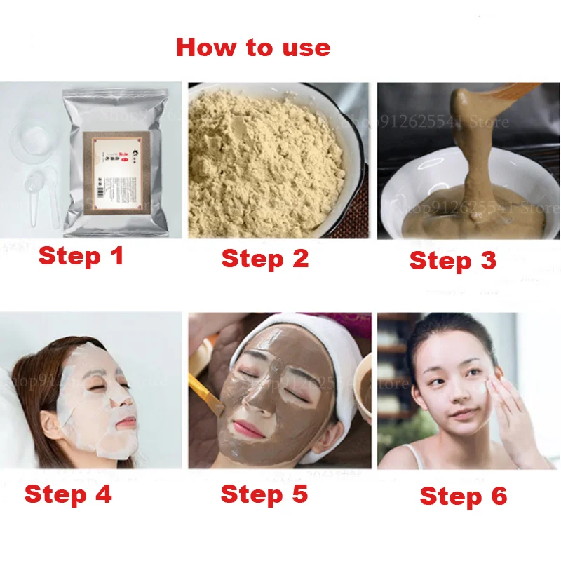 Chinese Herbal Whitening Face Mask Powder Anti-aging Wrinkle Remove Fade Spot Skin Care Brightening Anti-freckle Mask 100g